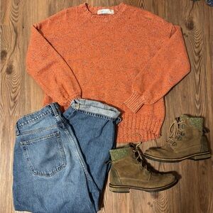 Free People Orange Sweater